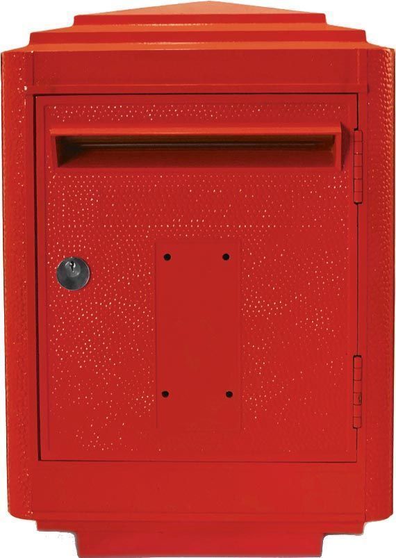 Boîte aux lettres en aluminium grand modèle 1950 rouge