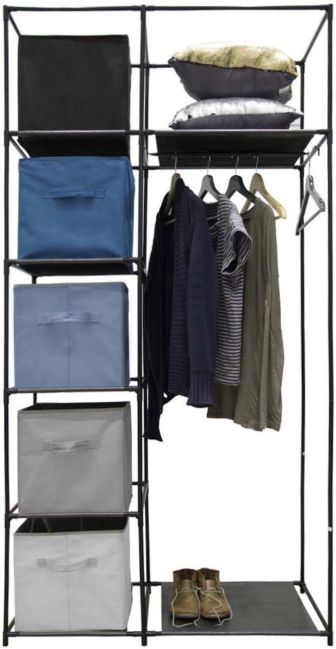 Structure Armoire 5 Cases Et 1 Penderie