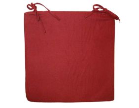 Galette de chaise en coton 40 cm (Rouge)