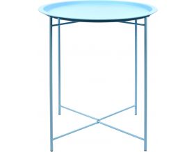 Table d'appoint en acier nuances de bleu