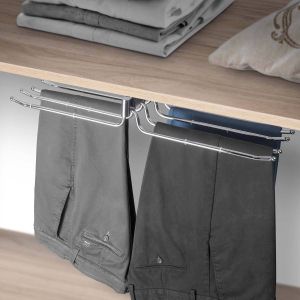 Porte-pantalons double amovible pour armoire Self