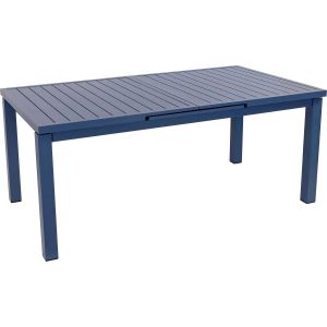 Table en aluminium extensible 8 à 10 personnes Santorin (Gris bleuté)