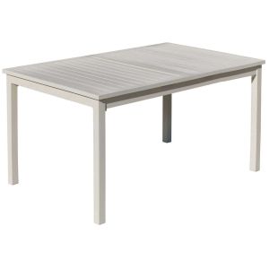 Table de jardin extensible en aluminium Palma (Blanc)