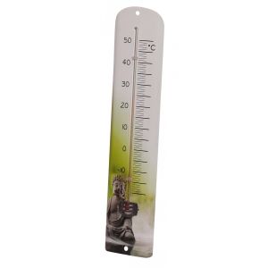 Thermomètre en métal bouddha 30 cm
