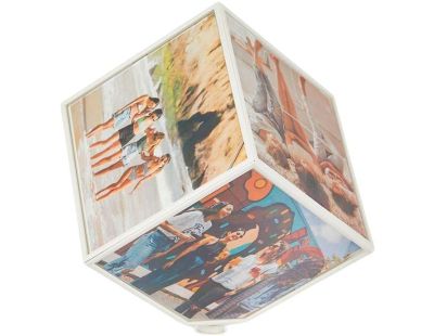 Cadre photo rotatif  6 faces Kube (10 x 10 cm)