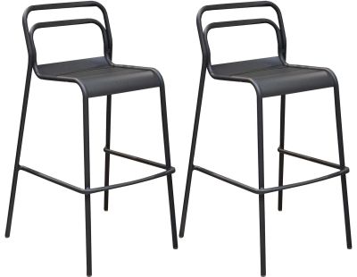 Chaises de bar en aluminium Eos ((Lot de 2))