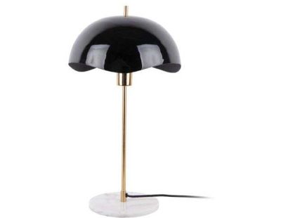 Lampe à poser en métal Waved dome (Noir)