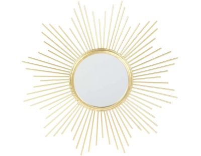 Miroir forme Soleil en métal 19.5 cm