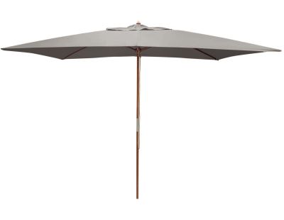 Parasol avec mât en bois 300x200 cm Ori (Gris)