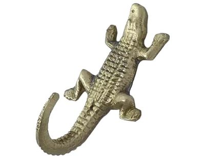 Patère en laiton recyclé Crocodile Mini