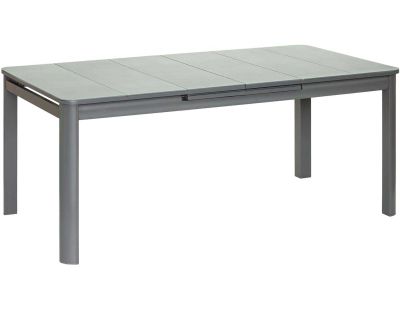 Table de jardin extensible en aluminium anthracite Milos (10 à 12 personnes)