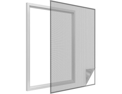 Moustiquaire fenêtre anthracite 28g/m² bande auto-agrippante 9,5 mm (max 130x150 cm)