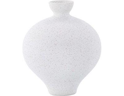 Vase en grès Rellis 6x24 cm (Blanc et noir)