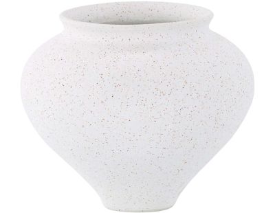 Vase en grès Rellis 11x18 cm (Blanc et noir)