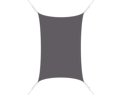 Voile d'ombrage rectangle 3 x 4,5m (Ardoise)
