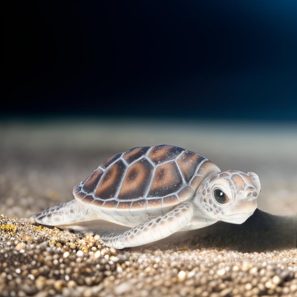 Bébé tortue marine en résine - 
