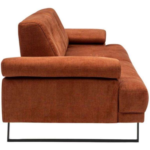 Canapé moderne en tissu orange Mustang - 1099