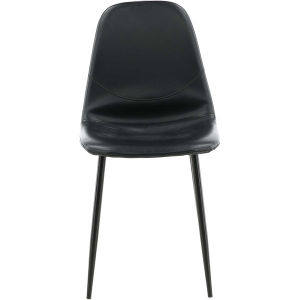 Chaise en acier et polyuréthane noir Polar (Lot de 2) - 139