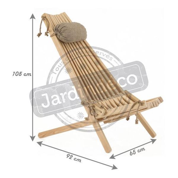 Chilienne bois EcoChair (coussin offert) - ECO-0102