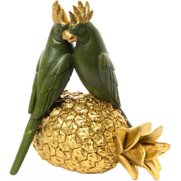 Couple de perroquet sur ananas décoratif