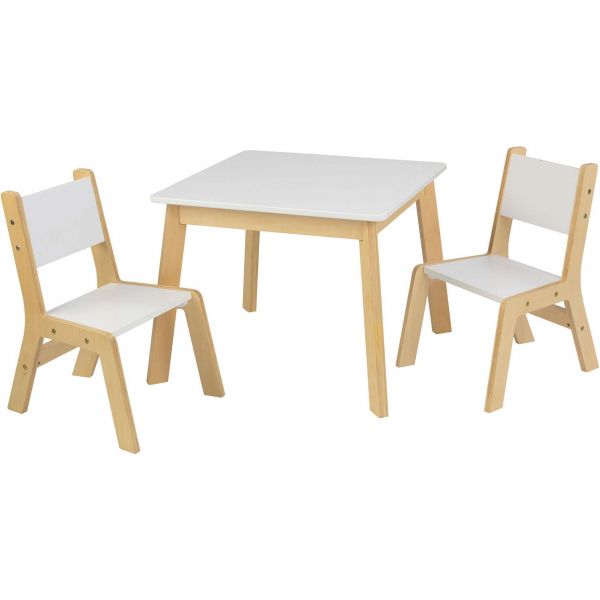 Ensemble table moderne + 2 chaises