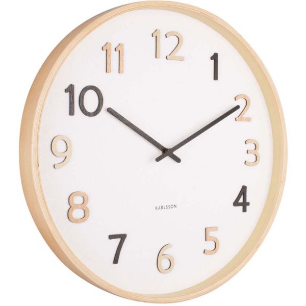 Horloge ronde en bois Pure  40 cm