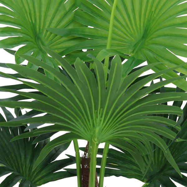 Palmier éventail artificiel 6 palmes toucher naturel 70 cm - 