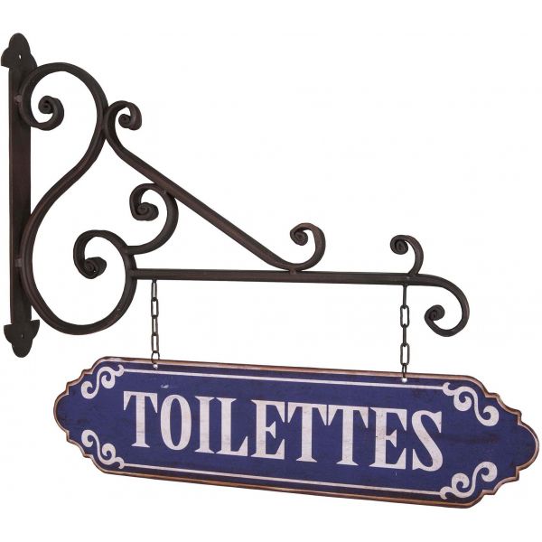 Panneau avec patère vintage toilettes