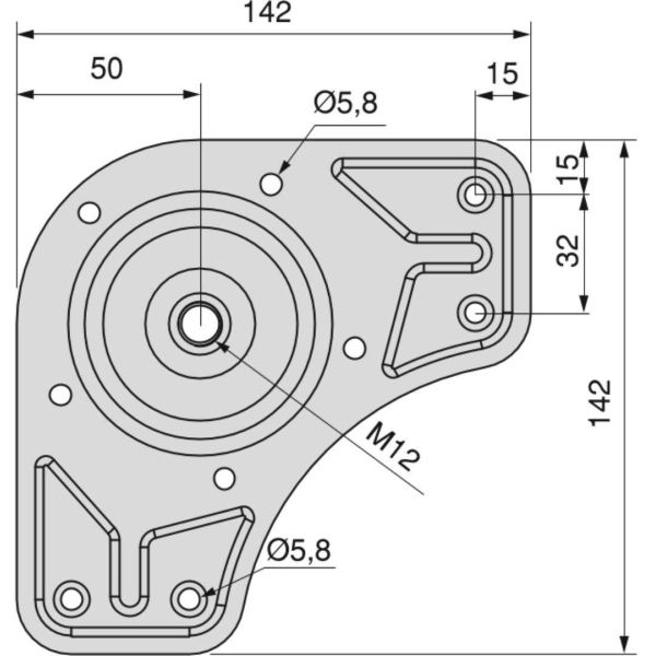 Pieds pour table 60 mm en acier (Lot de 4) - EMU-0177