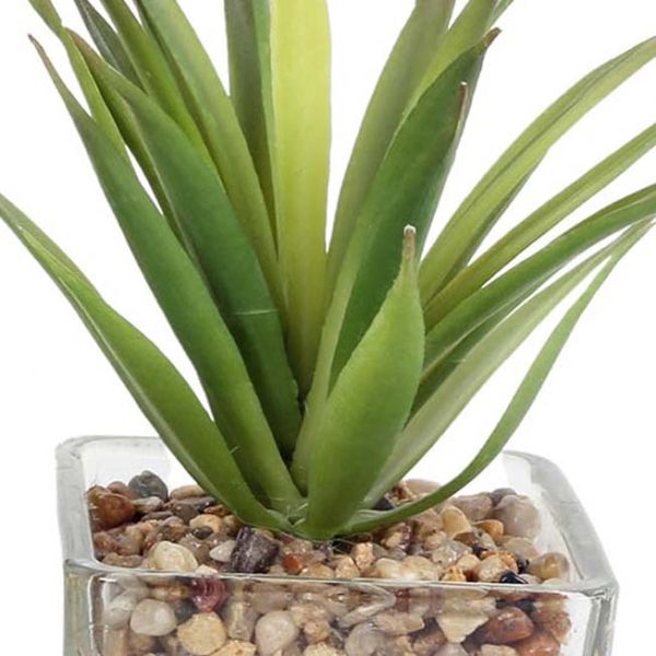 Plantes artificielles dans pot en verre 6.5 x 6.5 x 17 cm (Lot de 3) - 16,90