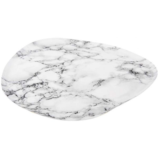 Plateau effet marbre blanc  Marble