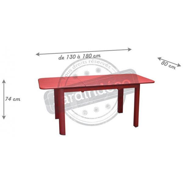 Table en aluminium avec allonge Eos 130-180 cm - PRL-0809