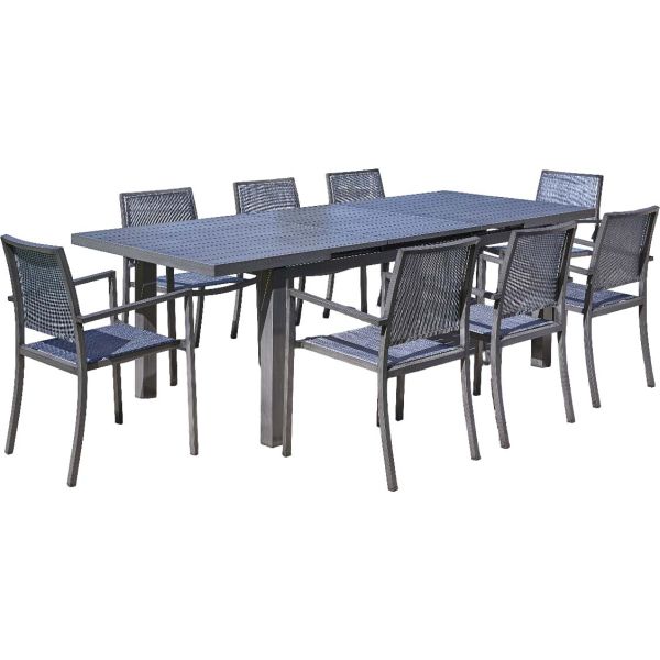Table en aluminium extensible 8 à 10 personnes Santorin - MOR-0189