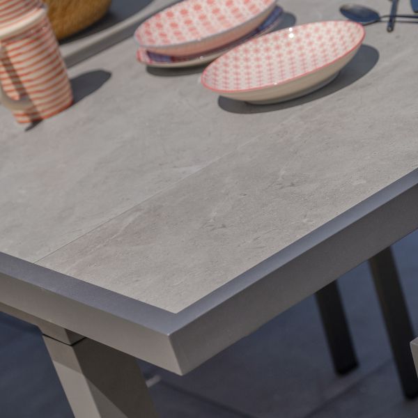 Table de jardin en aluminium et céramique Venise - 809