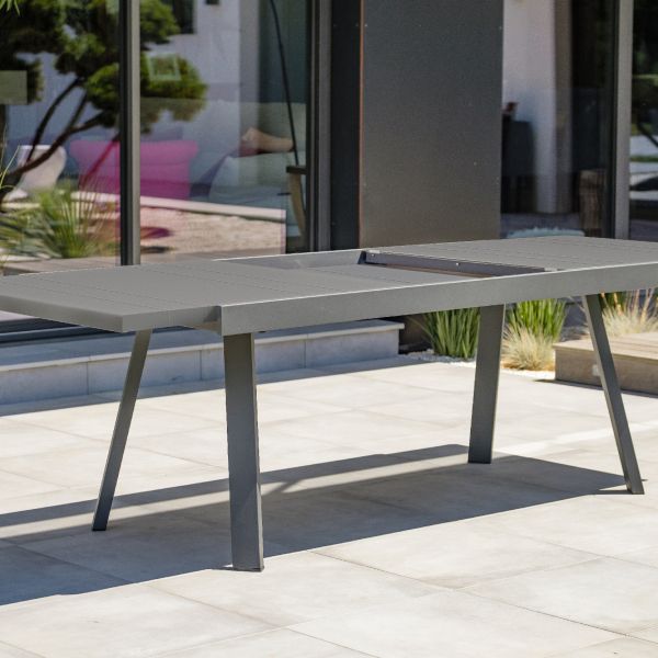 Table de jardin en aluminium avec rallonge intégrée Stockholm - 1089