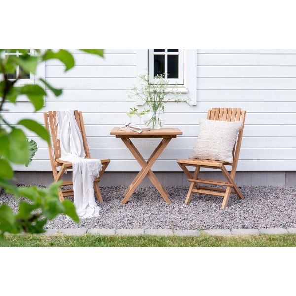 Table de jardin pliante en teck 70 x 70 cm Kenya - Venture Home