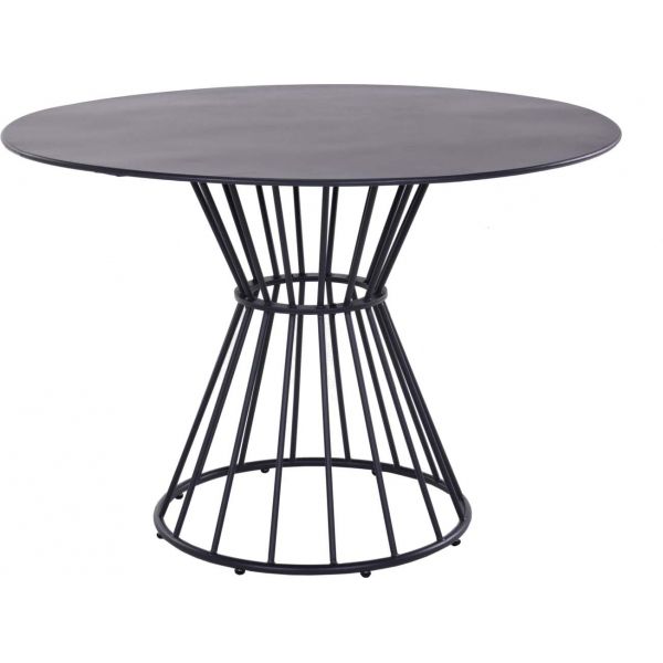 Table de jardin ronde en acier epoxy 110 cm Holland