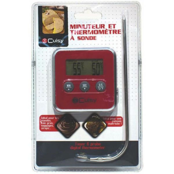 Thermomètre à sonde et minuteur électronique - CMP-2637