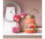 Bougie jarre en verre senteur rose et abricot - 29,90