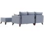 Canapé d'angle convertible en tissu bleu Bella - 5