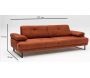 Canapé moderne en tissu orange Mustang - ASI-0564