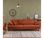 Canapé moderne en tissu orange Mustang - HANAH HOME