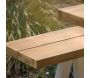 Ensemble table et bancs de jardin en aluminium et teck recyclé - 2499
