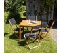 Salon de jardin avec table carrée en acacia Bilbao