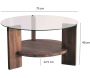 Table basse en bois et verre Mondo - ASI-0516