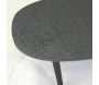 Table basse ovale en métal texturé noir - 159