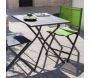 Table de jardin carrée en aluminium 2 personnes Globe - PRL-1498