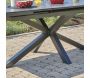 Table de jardin avec rallonge automatique en aluminium et HPL Caicos - 1619