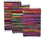 Tapis en coton et polyester rayures colorées 70 x 30 cm - ORIGEN