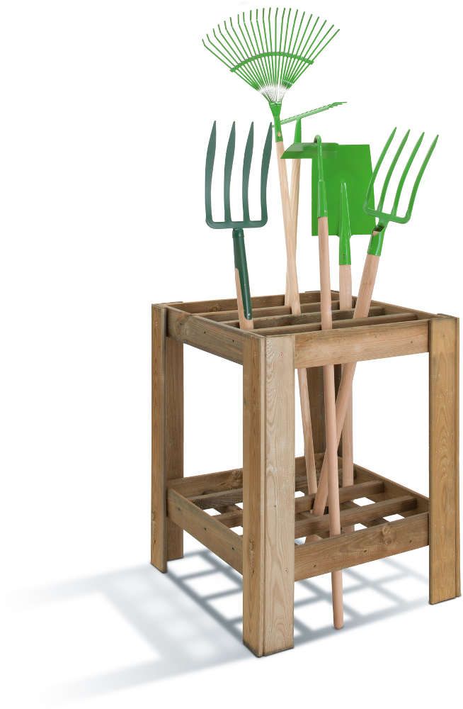 Casier range-outils en pin 60x60x75cm